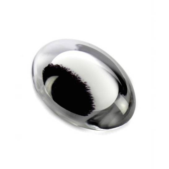Pebble ovaal opaque zwart-wit