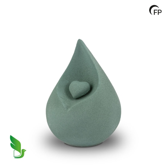 Celest bio-urn groen medium - 
