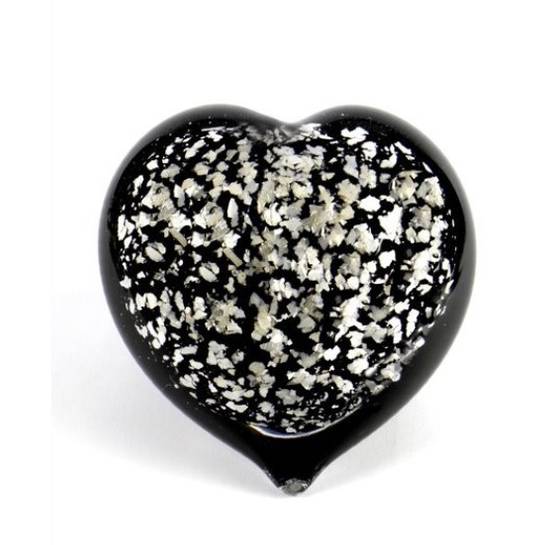 Heart zwart-zilver