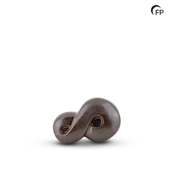 Infinity teken donkerbruin keepsake - 