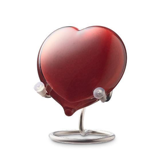 Pebble hart rood opaque