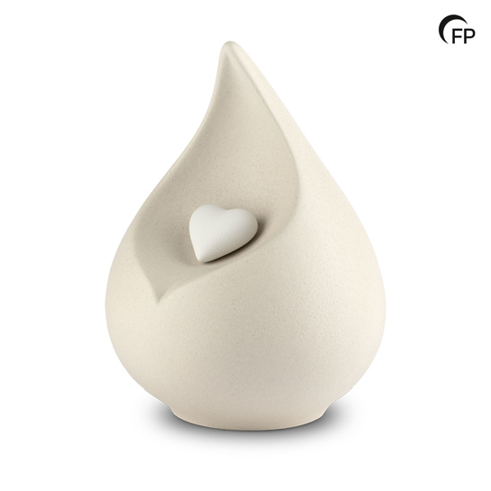 Terra lichtbeige / wit groot - 