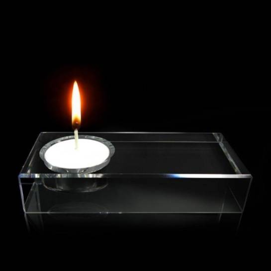 Waxinelichthouder plat middel (12,5 cm)