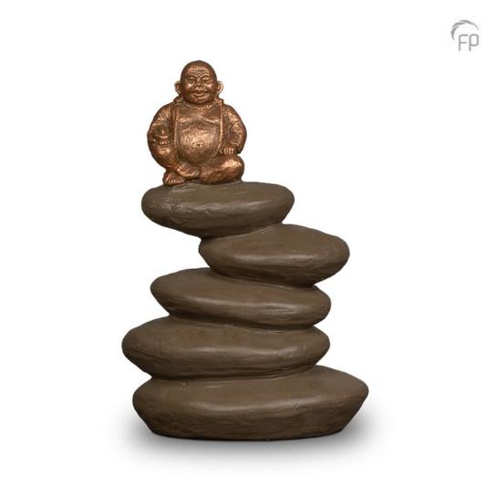 Boeddha keramische kunst urn bronskleur