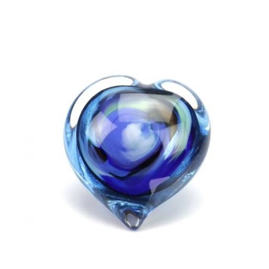Pebble hart multi kleuren blauw
