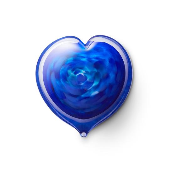 Heart medium blue opaque