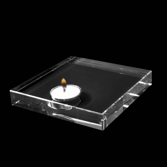 Waxinelichthouder vierkant (15 cm)