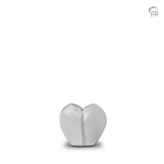 Dubbel hart wit mini
