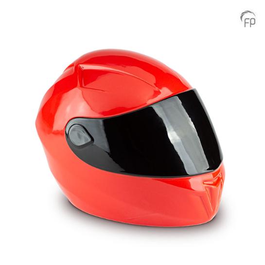 Motorhelm rood