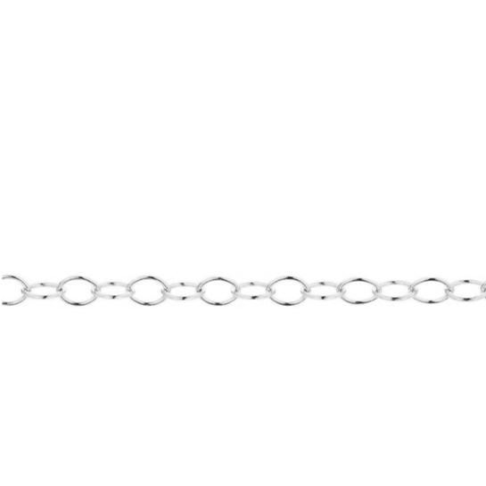 Tadblu ketting zilver 45 cm