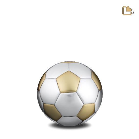 Voetbal goud/tin mini