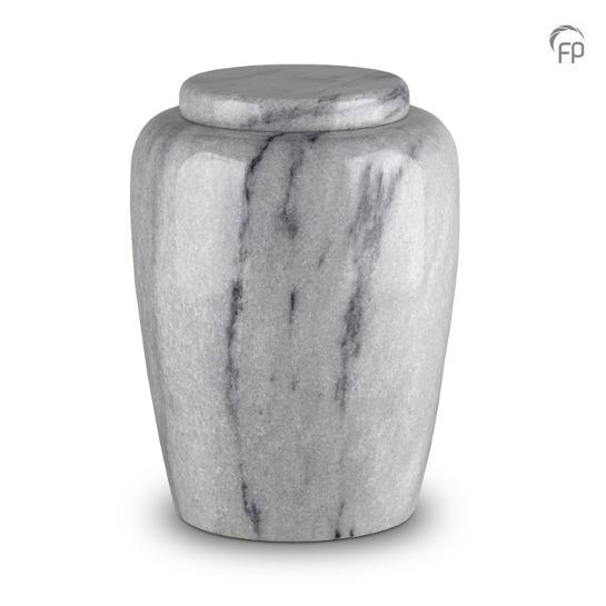 Grijs marmer met licht- en donkergrijze tinten vaas groot