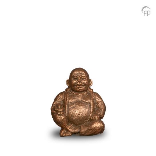 Boeddha mini urn bronskleur