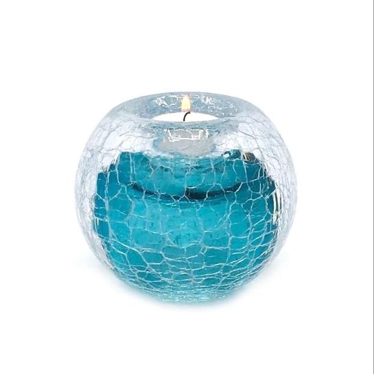 Tealight krakele tiffany-blue