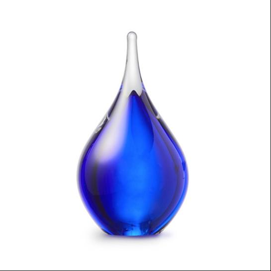 Druppel klein donker blauw