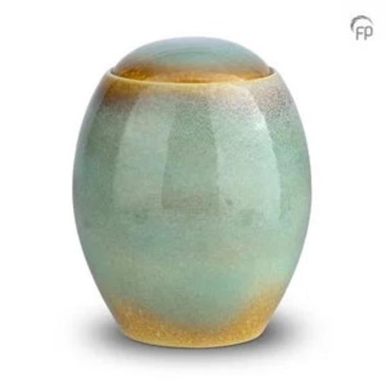 Crafts urn turquoise