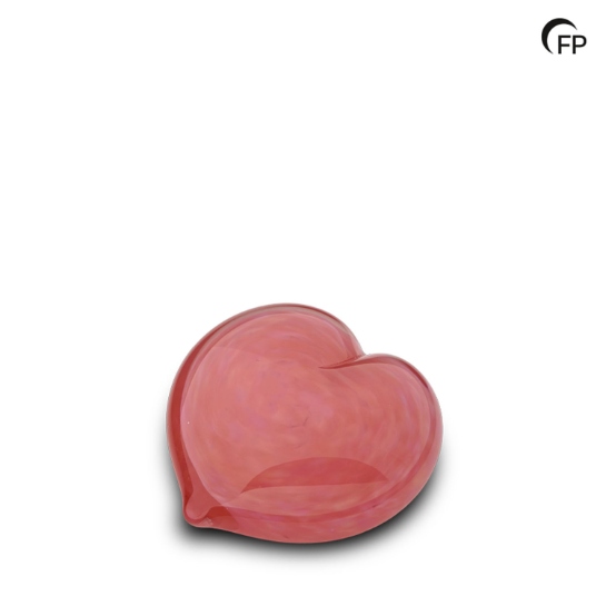 Hart kristal roze klein - 