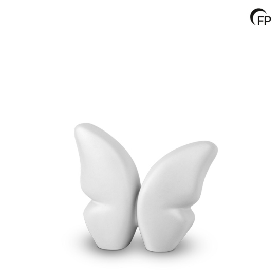 Vlinder wit mini -