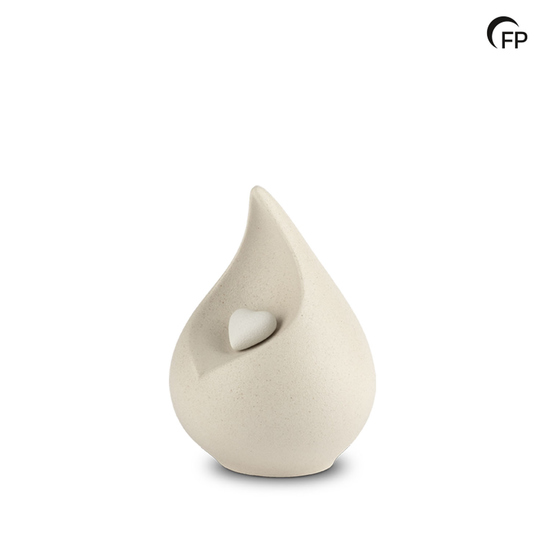 Terra lichtbeige / wit klein - 