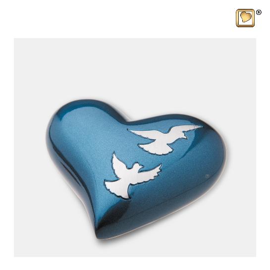 Divine duif blauw hart