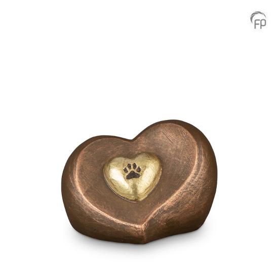 Dierenurn hart met pootafdruk