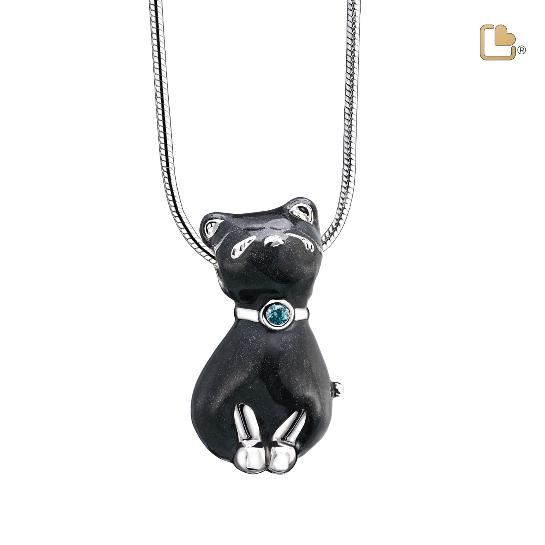 PrincessCat Ashes Pendant Pearl Midnight met Swarovski