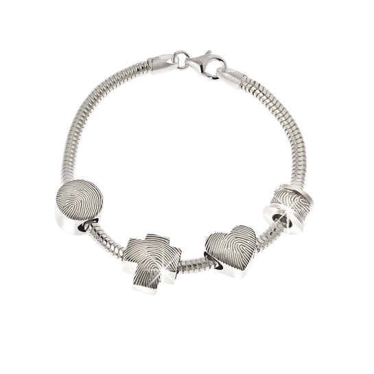 Armband zilver t.b.v. bedels en kralen