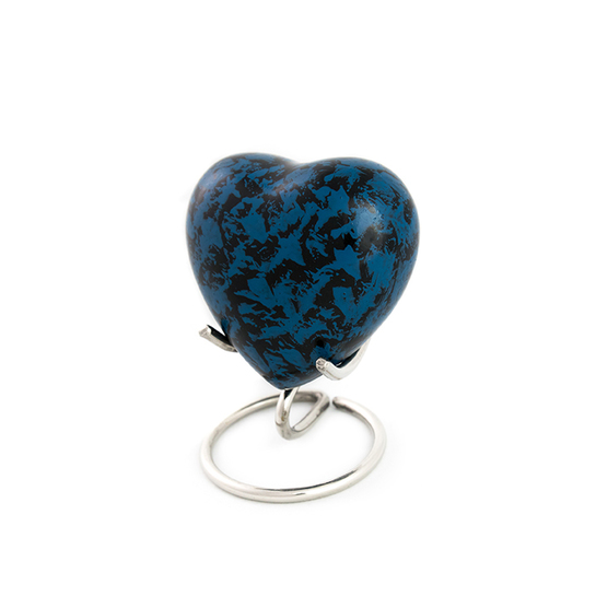 Hart marmer blauw met houder Hart marmer blauw met houder