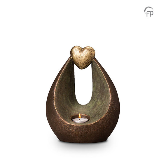 Verlicht hart met waxinelichthouder